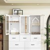 Famapy Multifunctional White Pet Furniture for Cats Built - in Climbing Shelf, Ideal for a Cozy and Tidy Home - 3 of 4