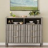 Fluted Wooden 6 Drawer Dresser for Bedroom, 47.2 in Modern Wide Chest of Drawers with 2 Open Shelves, for Living Room, Entryway, Office - 4 of 4