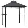 vidaXL BBQ Gazebo 7.9'x4.9'x8.4' Anthracite Steel - 2 of 4