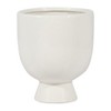 Sagebrook Home 7"H Diameter, Ceramic Sunrise Eyes Flower Vase, White/Yellow/Blue Finish, Decorative Vase Wedding and Home Decor Accessories, Crafted - 3 of 4