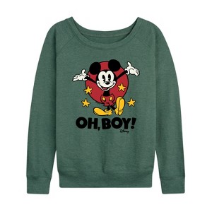 Women's - Disney - Mickey Mouse Lightweight French Terry Slouchy - 1 of 4