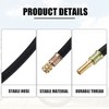 Unique Bargains 4 Pcs Tire Valve Extension Stem Adaptor Tool Flexible Dual Valve Stem Extender Pipes 10cm / 3.9" for Car - 2 of 4