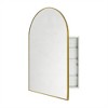 TEHOME Arched Bathroom Medicine Cabinet with Mirror Recessed and Surface Mount Medicine Cabinet Mirror - 4 of 4