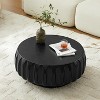 GDFStudio Kairo Modern Round Solid Wood Carved Coffee Table with Ash Veneer - 4 of 4