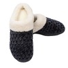 Roxoni Women's Fleece Trim Knit Sweater Furr Clog Indoor Outdoor Slipper - 3 of 4