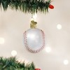 Old World Christmas Blown Glass Ornament for Christmas Tree, Baseball - 2 of 3