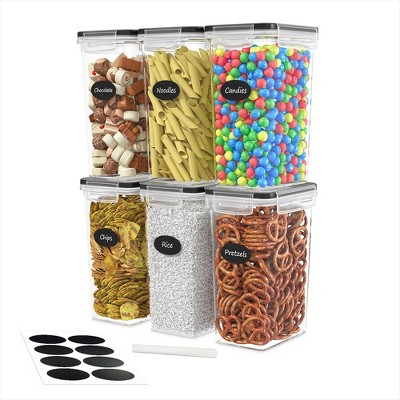 DWËLLZA KITCHEN Clear Airtight BPA Free Dishwasher Safe Food Storage Containers Includes 8 Labels & Marker