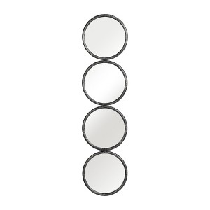 Sagebrook Home 48"H Four Circle Black Iron Wall Mirror for Vertical or Horizontal Hanging in Bathroom Bedroom, Living Room, or Entryway - 1 of 4