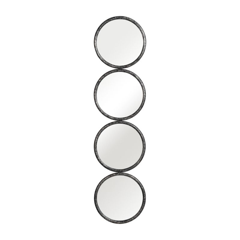 SAGEBROOK HOME 48&#34; 4-Mirrored Circles Black, 1 of 7