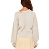 Women's Front Button Down Rib Knit Cardigan with Ruffled Cuffs - Casual Sweater for Fall Outfits - image 2 of 4