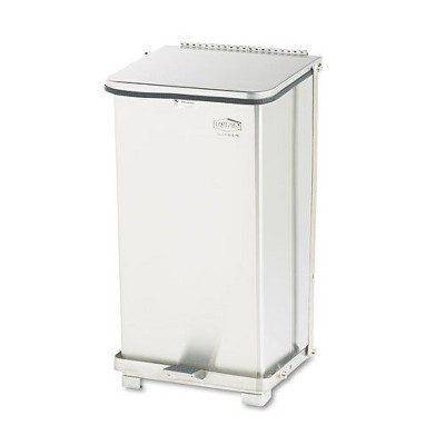 Rubbermaid Commercial Defenders Heavy-Duty Steel Step Can, 6.5 gal, Stainless Steel