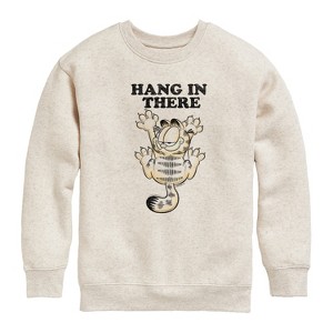 Boys' - Garfield - Hang In There Graphic Long Sleeve Fleece Sweatshirt - 1 of 4