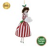 Santa Land Yvie In Vintage Candy Cane Striped Gown - 1 Glass Ornament 7.00 Inch, Glass - Dames Of Candy Stripe Lane Shopper Italian Italy 23D1050 7.0 - 3 of 3