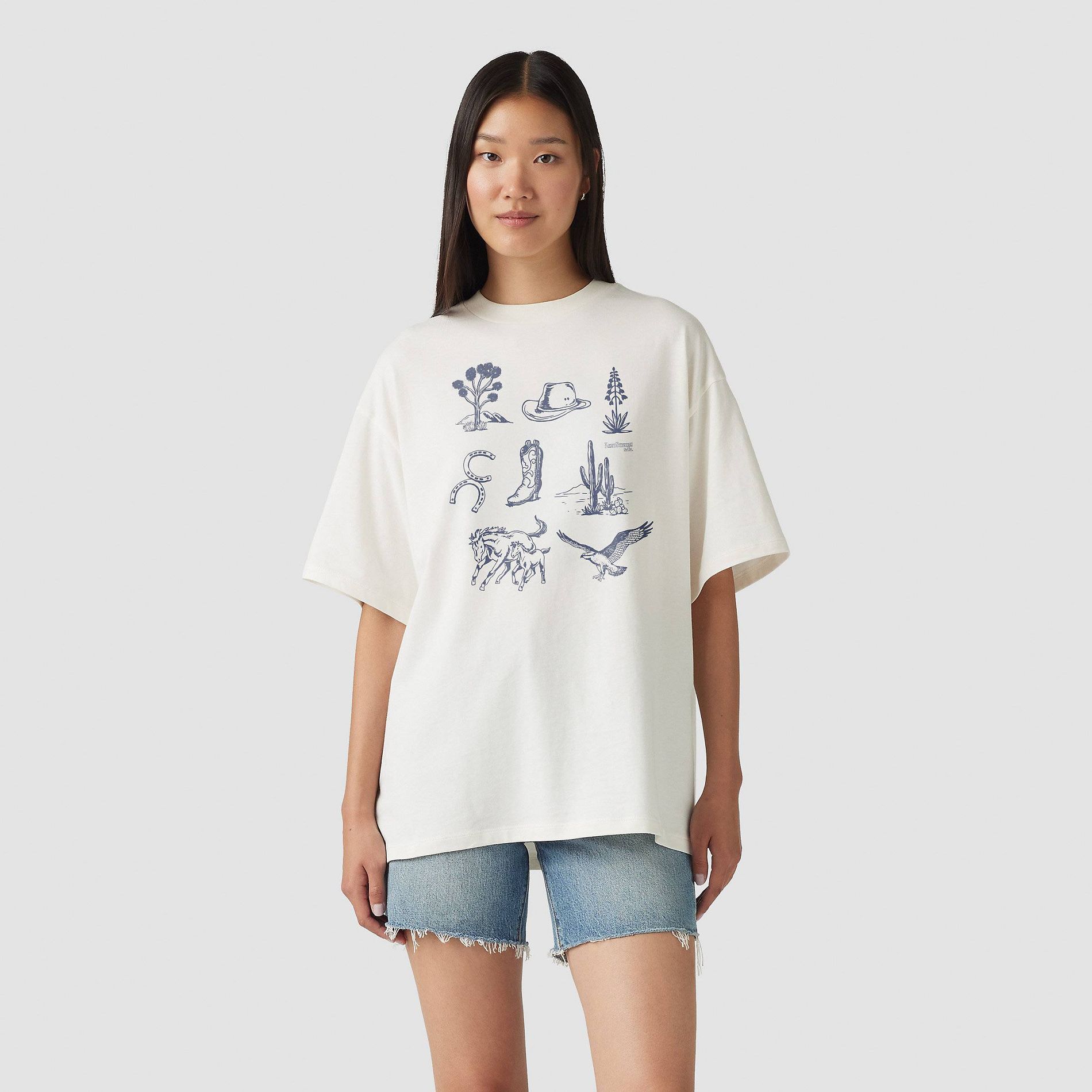 Levi's® Women's Graphic Short Stack T-Shirt - Icon Chart Sugar Swizzle