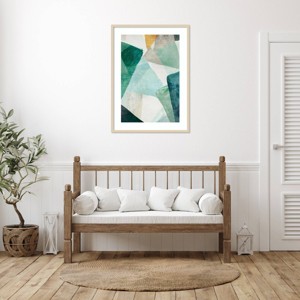 Amanti Art Blue Geometric I by PI Studio Wood Framed Wall Art Print - 1 of 4