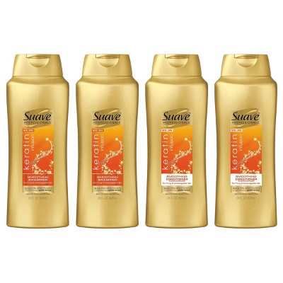 Suave Keratin Smoothing Shampoo and Conditioner - 4pk/28 fl oz