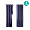Racxily Set of 2 Blackout Curtains, Polyester Grommets Thermal Insulated with Coated Lining 52 in. W x 84 in. L Indoor Blackout Curtains - 2 of 4