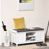 NicBex Storage Bench Shoe Rack with Cushion Adjustable Shelving 6 Compartments for Bedroom and Entryway - 3 of 4