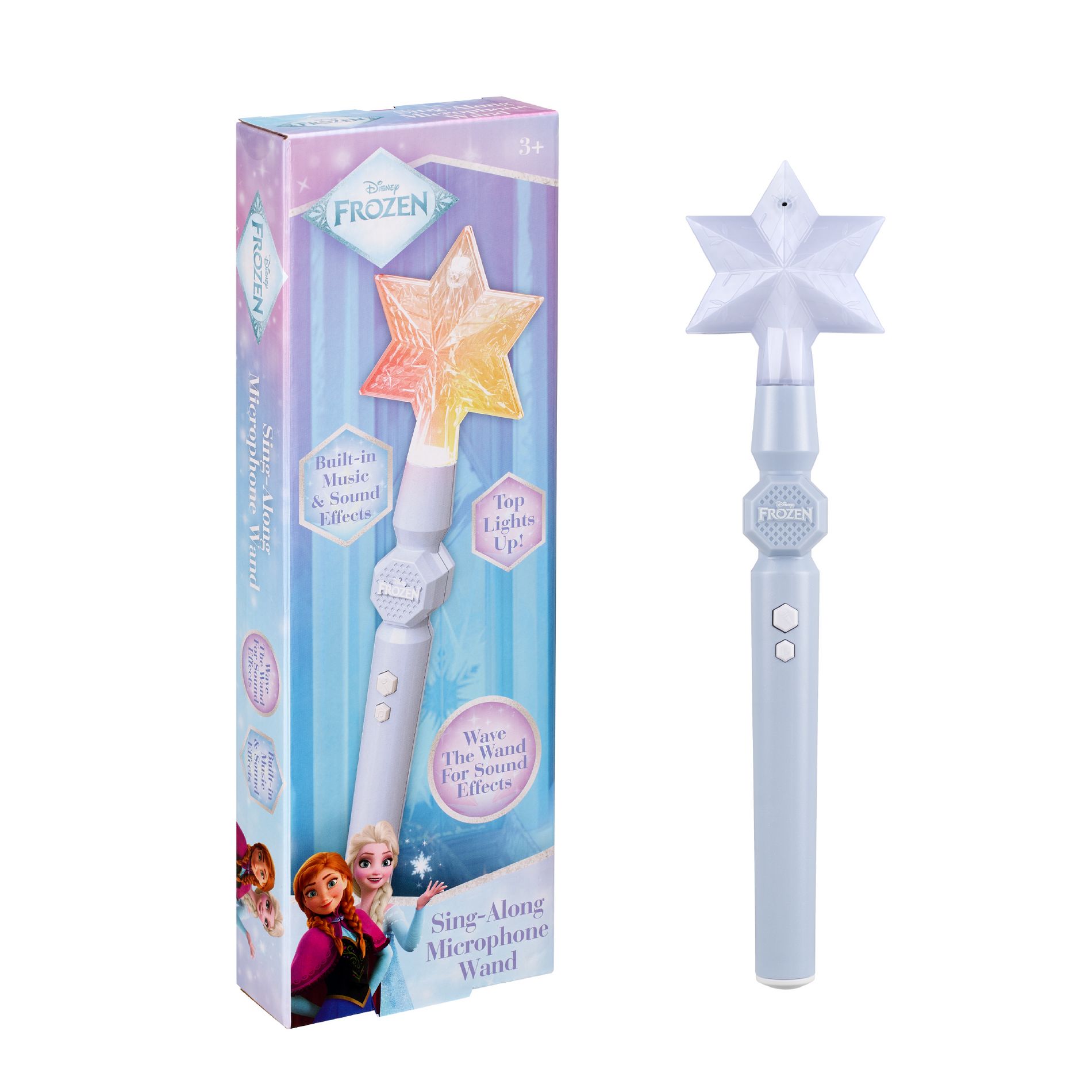 Disney Frozen Sing-Along Microphone Wand for Kids with Built-In Music & Sound Effects