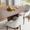 Lirago 67" Nordic Style Oval Dining Table - for 6 People 67*33.5 Walnut - 3 of 4