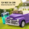 12V Kids Ride On Chevrolet 3100 Pickup Truck Electric Car Parents Control 3-Speed USB LED Bluetooth High Power 3.11MPH Age 3+ - 3 of 4