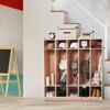 5-Section Classroom Coat Locker, 10 Cubbies for Classrooms, Daycare Cubby with 4 casters, 5 Hooks and 2 Storage Boxes - 3 of 4