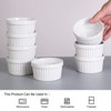 8-Pack 8oz Porcelain Ramekins - Oven/Dishwasher Safe Ceramic Cups for Baking Creme Brulee/Souffle/Serving Dips - 4 of 4
