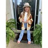 Girls Sweater Cardigan Open Front Longline Sweater Cable Knit Sweater Long Sleeve Color Block Sweater,Ground - L - 3 of 4
