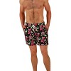 Deadpool Mask & Shapes All-Over Print Men's Black Board Swim Shorts - 4 of 4
