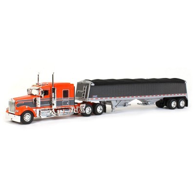 Frist Gear Dcp 1/64 Orange & Gray Kenworth W900l W/ Wilson Commander ...