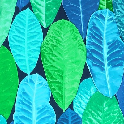 graphical leaves blue