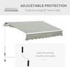 PAGED Retractable Awning Door Awning with Water-Resistant Fabric, Aluminum Frame for Gardens, Yard - 3 of 4