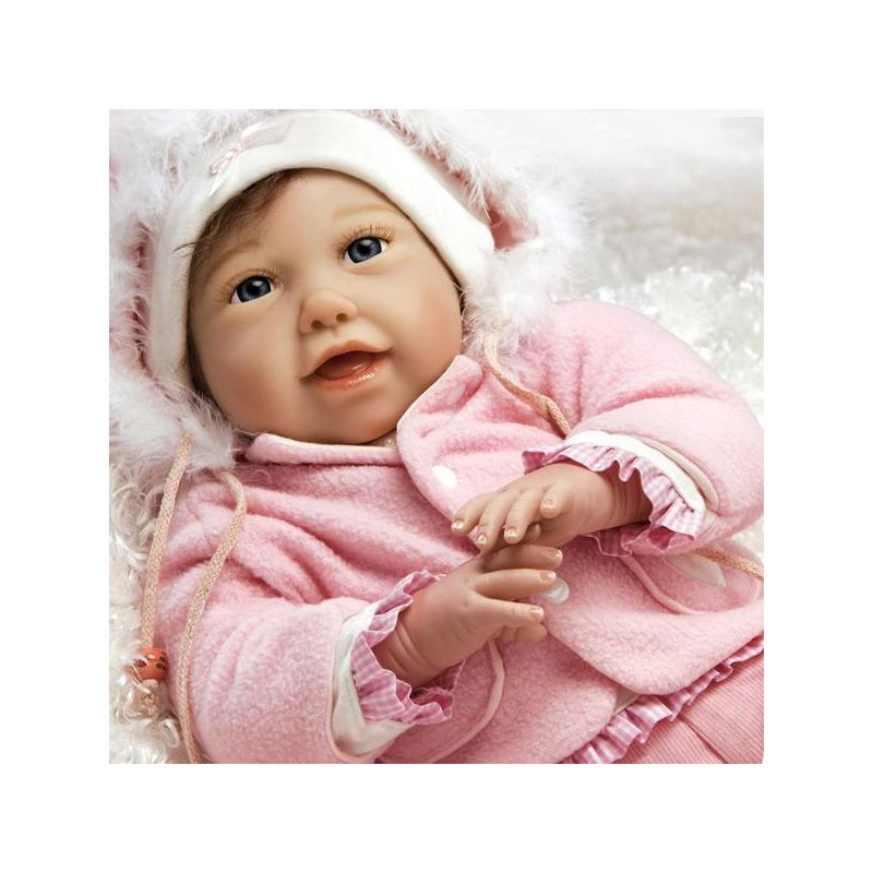 Paradise Galleries "Cuddle Bear Bella" Real Baby Doll. 21" Weighted Reborn Baby Doll with 5-Piece Baby Doll Clothes Set.  Age 3+, 4 of 8