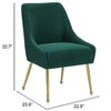 Zuo Maxine Dining Chair Green  and  Gold - 3 of 4