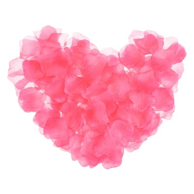 Unique Bargains Decoration Wedding Party Silk Artificial Flower Petals Light Red 3000 Pcs