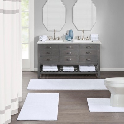 Hotel Collection Style Luxury Solid Bath Rug, Premium Touch Heavy Weight Fabric Quick-Dry Bath Rug for Year Round Use