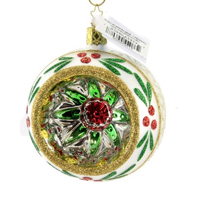 Inge Glas 3.5" Mistletoe Reflection Christmas Ornament  -  Tree Ornaments