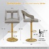 Costway Set of 2 Swivel Bar Stool with Footrest, 2-Layer Electroplated Metal Base Grey - image 3 of 4