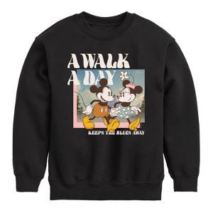 Boys' - Disney - A Walk A Day Graphic Long Sleeve Fleece Sweatshirt - 1 of 4
