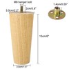 Unique Bargains Wood Furniture Sofa Dresser Legs Round Mid-Century Modern Replacement Feet Set of 4 - 4 of 4