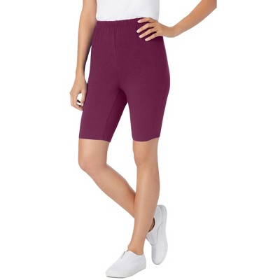 Woman Within Plus Size Stretch Cotton Bike Short