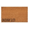HomeRoots 24" X 36" Brown Christmas Feliz Navidad Outdoor Coir Door Mat - 4 of 4