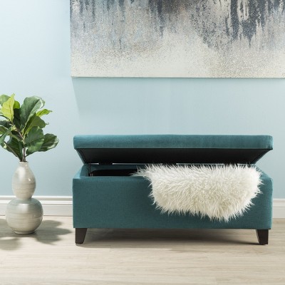 CAVINAS Modern 39" Storage Ottoman Bench,Footstool with Hidden Storage,Storage Bench for Living Room,Bedroom,Office