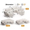 Vipbear 110"Modular Sectional Sleeper Sofa with Pull Out Bed,7 Seat L-Shaped Couch with Reclining Backrest|Storage Chaise Armrest,Tool Free Assembly - 2 of 4