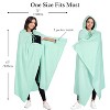 Catalonia Women Hooded Wearable Blanket Cape Cardigan Cloak Wrap Shawls Snuggy Fuzzy Fleece Cape with Hand Pockets, Woman Cozy Gift Plush Throw Wrap - 4 of 4