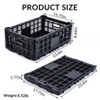 Collapsible Storage Bin Containe, 52 Liter Heavy Duty Transfer Box, 23.6" l x 15.7" w x 8.6" h Plastic Crate for Storage of Various Items - 2 of 4