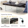 GlasFlength Rectangular Coffee Table, Modern and Stylish Design, Suitable for Living Room, Patio, Bedroom, Black, 43.3"*23.6"*16.5" - 2 of 4