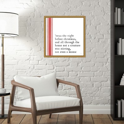 Amanti Art Simple Christmas I by Laura Marshall Canvas Wall Art Print Framed 16 x 16-in.