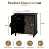 HDZNVF 31.9" Sideboard Buffet Cabinet With Storage - Sliding Door, Adjustable Shelf, Display Stands - 3 of 4