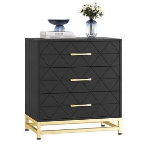 3 Drawer Dresser for Bedroom, Modern Wood Dressers Chest of Drawers with Storage - 1 of 4
